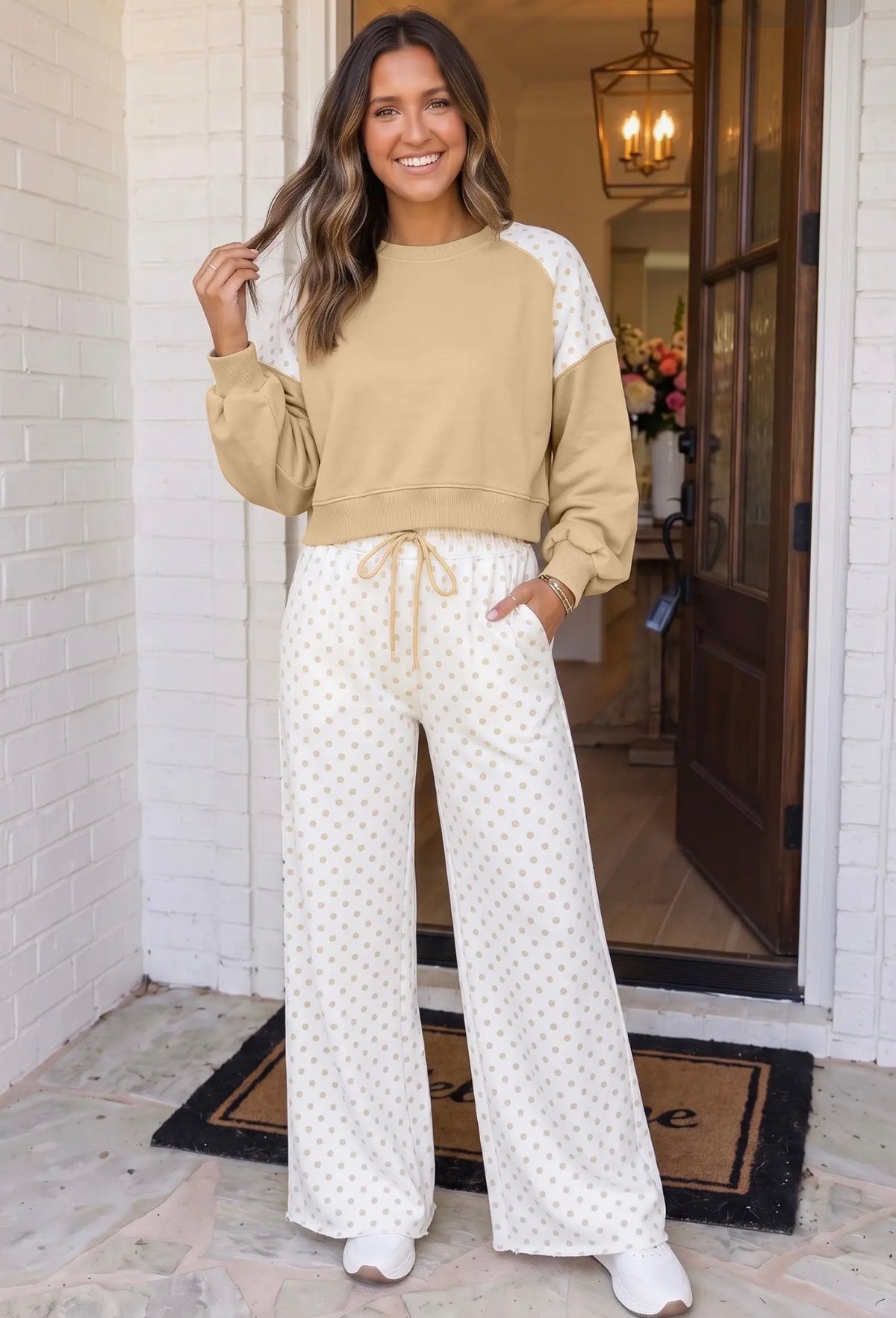 Sweetheart Polka Dot Lounge Set