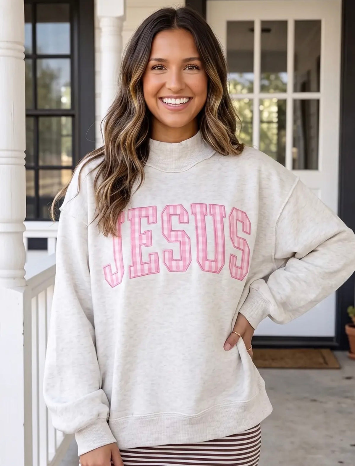 Jesus Mockneck Sweatshirt